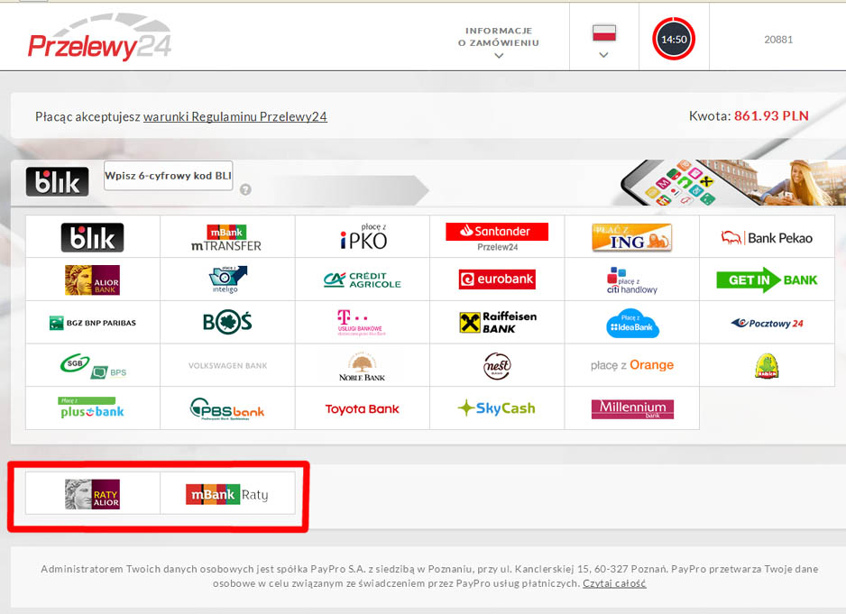 Wybierz Raty MBank lub Raty Alirbank