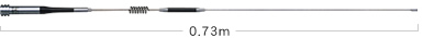 Antena mobil CHF/UHF DIAMOND SGM-507: 144/430MHz (2m/70cm)  Długość:0.73m / Masa:155g Zysk:2.15dBi (144MHz), 5.2dBi (430MHz) / Max moc:70W