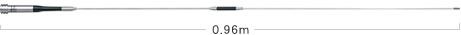 Antena mobol VHF/UHF DIAMOND SGM-510: 144/430MHz (2m/70cm) Długość:0.96m / Masa:130g Zysk: 2.15dBi (144MHz), 5.5dBi (430MHz) / Max moc:100W FM