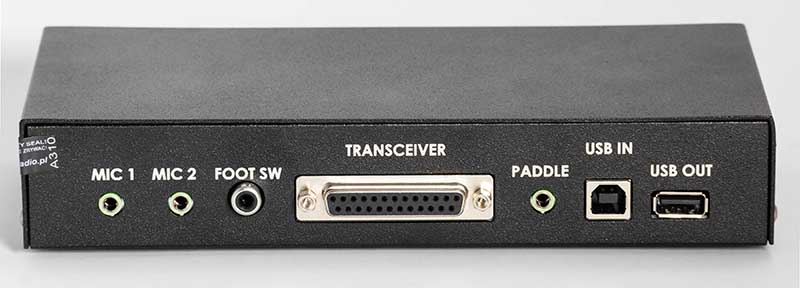 modem digi RigExpert TI-5000- widok panelu tylnego ze złączami