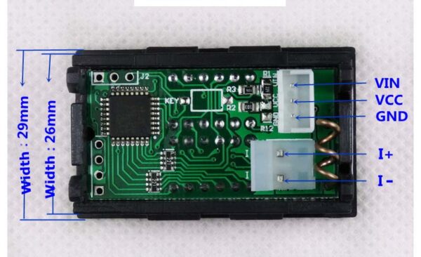RIDEN 100V/3A/R+G Miernik panelowy - obrazek 2