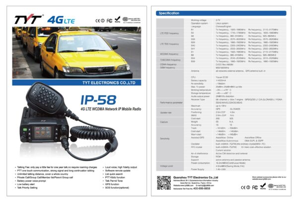 TYT IP-58 Radiotelefon LTE IP samochodowy - obrazek 11