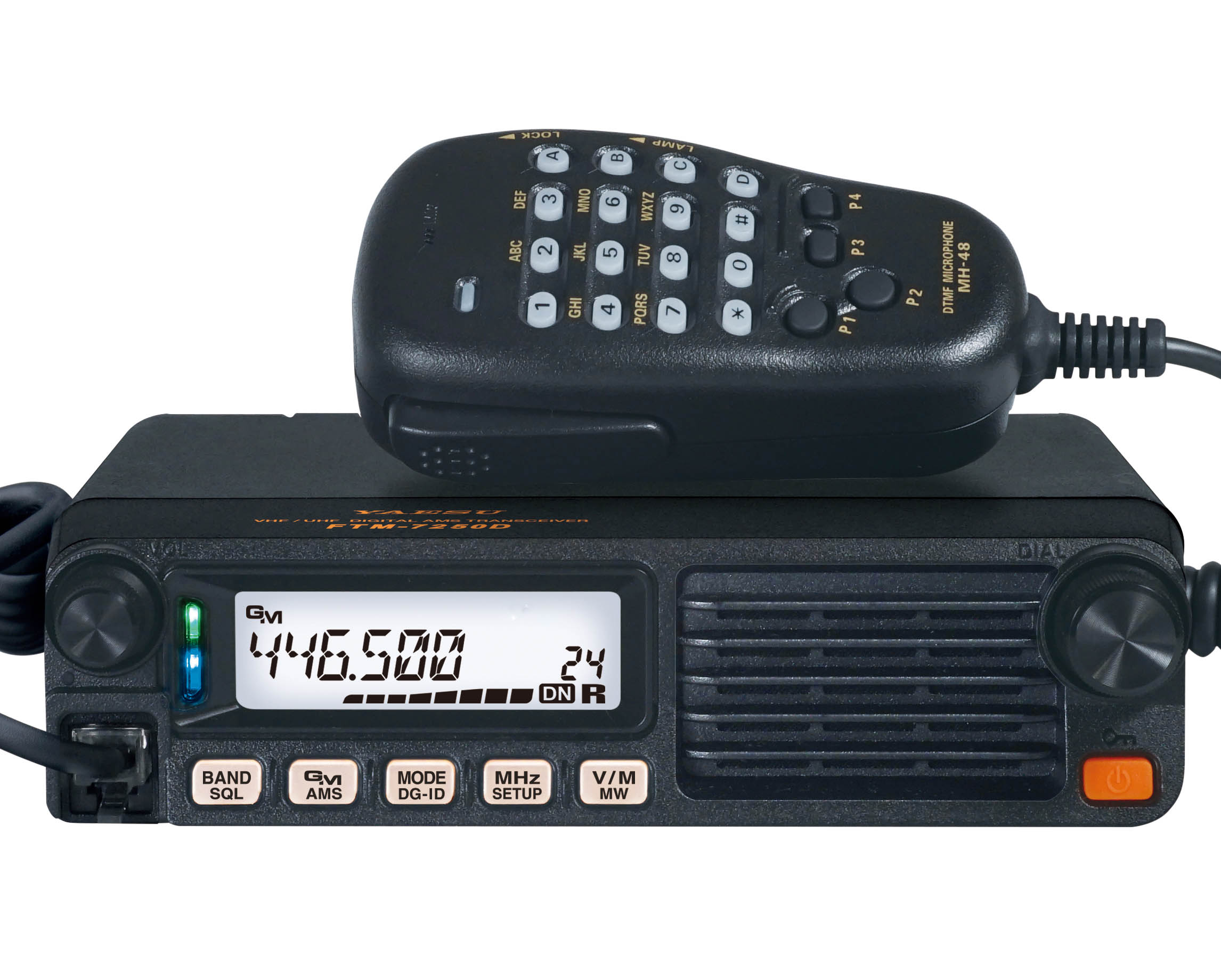 Transceiver FTM-7250DE przeznaczony na biurko lub do samochodu - bardzo rozbudowana  automatyka