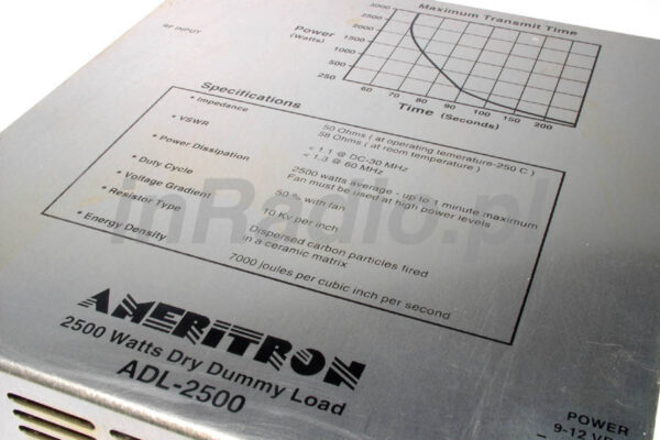 Ameritron ADL-2500 - Sztuczne obciążenie - obrazek 4