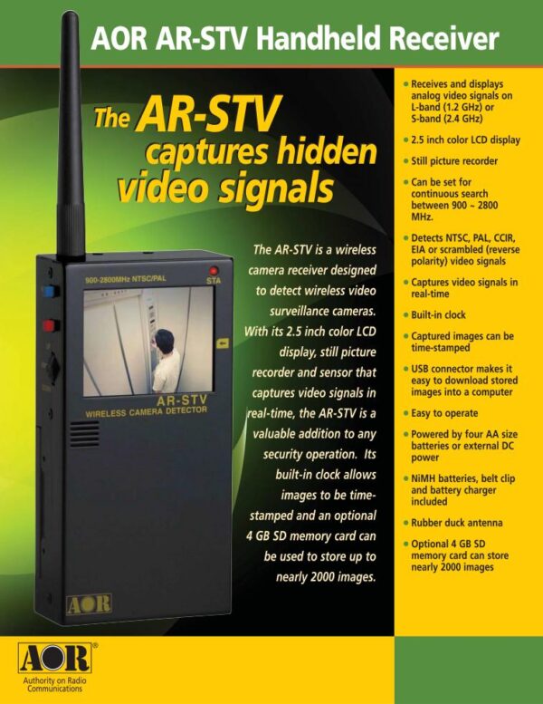 AOR AR-STV - Lokalizator kamer bezprzewodowych - obrazek 11