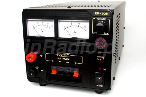 EP-925 Zasilacz transformatorowy regulowany 3V- 13,8V-15V, 25A - obrazek 2