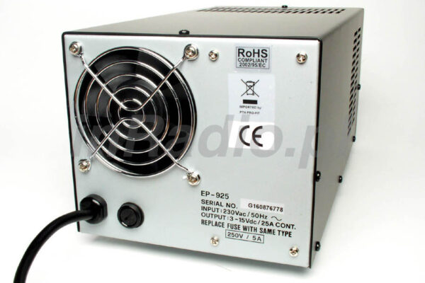 EP-925 Zasilacz transformatorowy regulowany 3V- 13,8V-15V, 25A - obrazek 5
