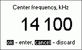 Frequency entry