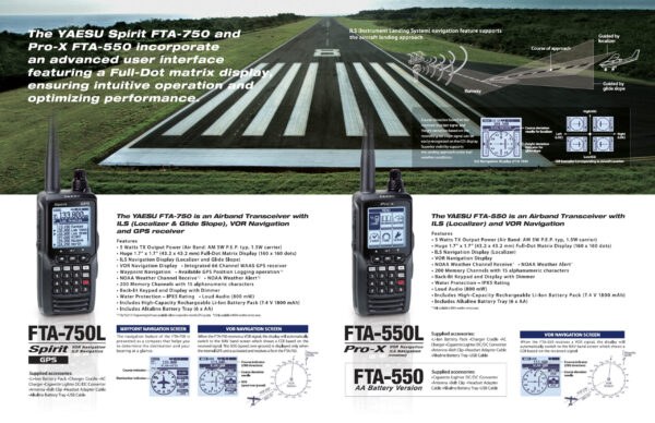 YAESU FTA-750L - Radiotelefon lotniczy z krokiem 8,33kHz - obrazek 4