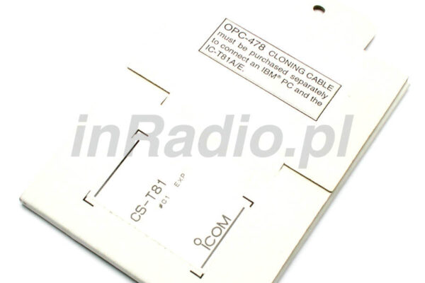 ICOM CS-T81 - oprogramowanie do programowania ICOM IC-T81A - obrazek 2