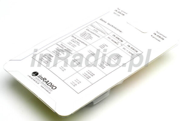 INRADIO IN-SW3M 3 pozycyjny przełącznik antenowy - obrazek 6