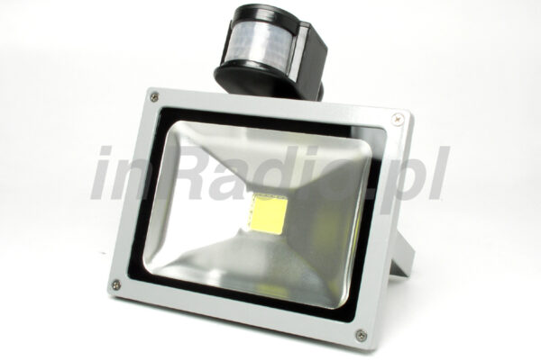 Reflektor LED 20W z czujnikiem ruchu - białe światło