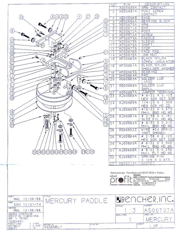 BENCHER MERCURY - Dwudźwigniowy manipulator - obrazek 8