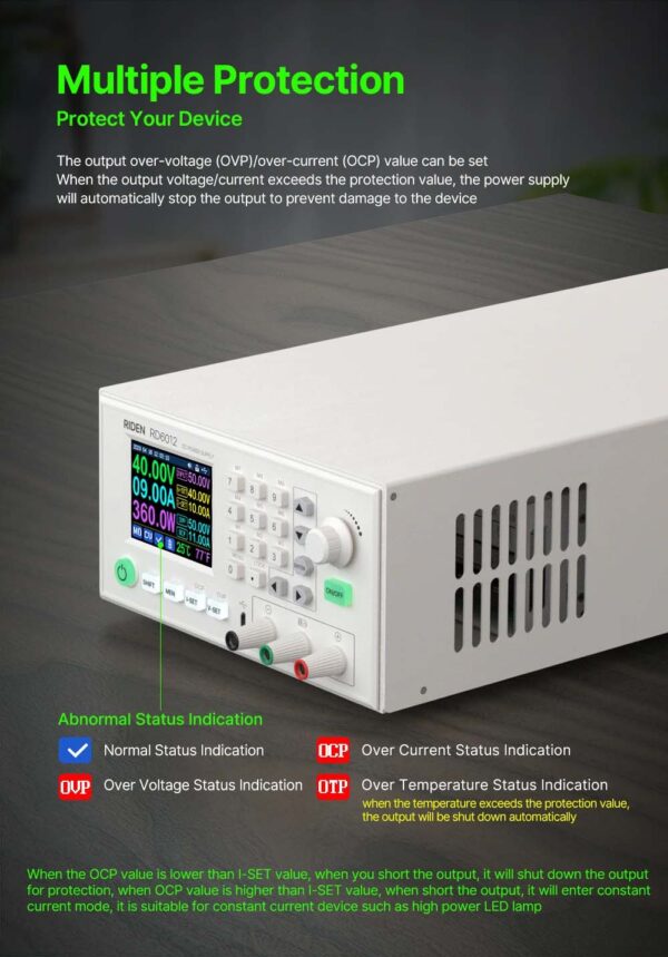 Riden RD6012/C Zasilacz 60V 12A kompletny - obrazek 6