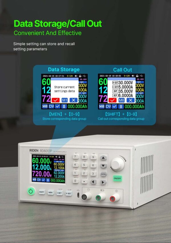 Riden RD6012P/C Kompletny zasilacz 60V 12A dokładny - obrazek 6