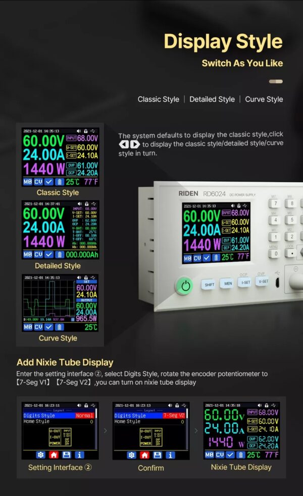 Riden RD-6024W/C Zasilacz 60V 24A - obrazek 8