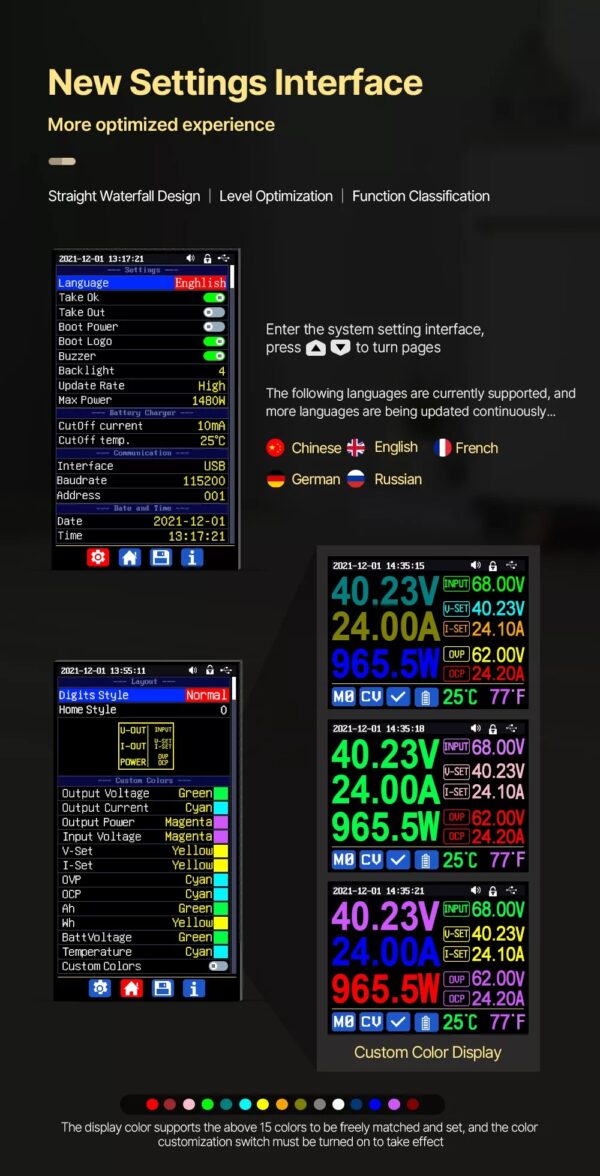 Riden RD-6024W/C Zasilacz 60V 24A - obrazek 9