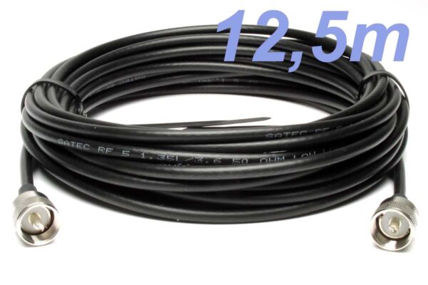 12,5m x RF5 z wtykami UHF/UHF -- Gotowy przewód antenowy
