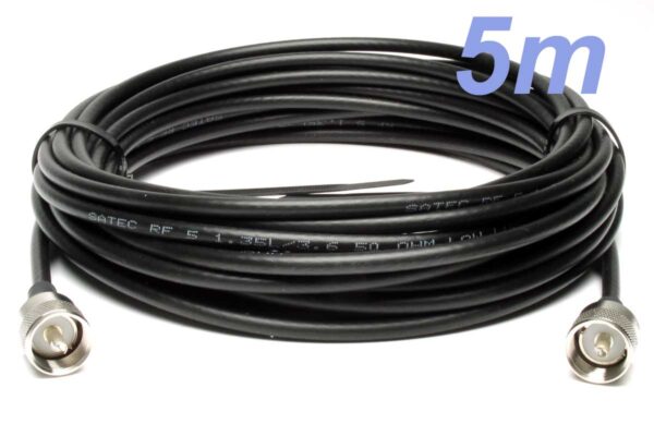 5m x RF5 z wtykami UHF/UHF -- Gotowy przewód antenowy