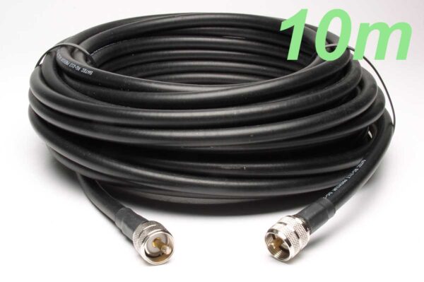 10m x RG-213-PREMIUM z wtykami UHF/UHF -- Gotowy przewód antenowy