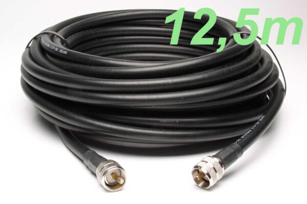 12,5m x RG-213-PREMIUM z wtykami UHF/UHF -- Gotowy przewód antenowy