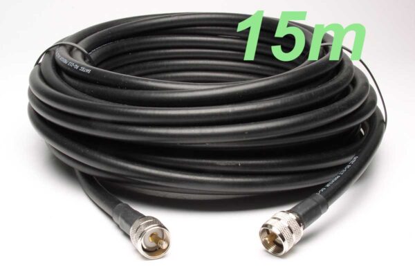 15m x RG-213-PREMIUM z wtykami UHF/UHF -- Gotowy przewód antenowy