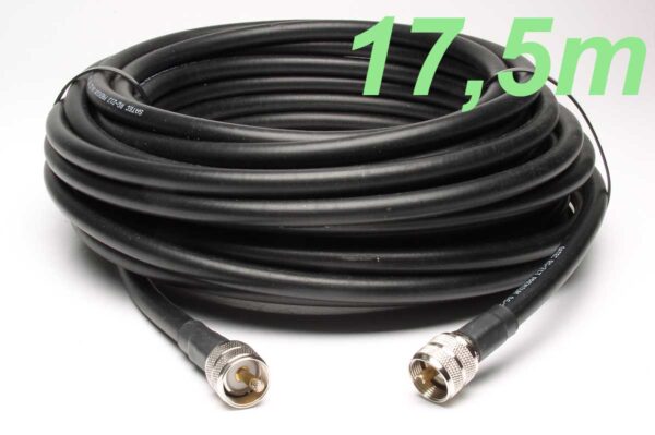 17,5m x RG-213-PREMIUM z wtykami UHF/UHF -- Gotowy przewód antenowy