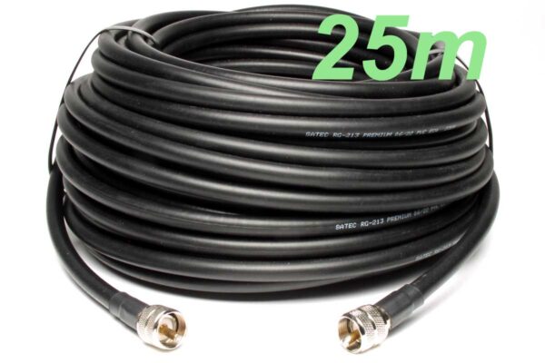 25m x RG-213-PREMIUM z wtykami UHF/UHF -- Gotowy przewód antenowy