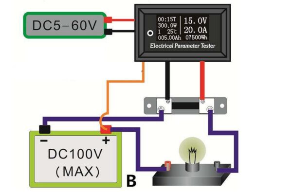 Riden 100V/50A Miernik panelowy parametrów elektrycznych OLED 7w1 - obrazek 8