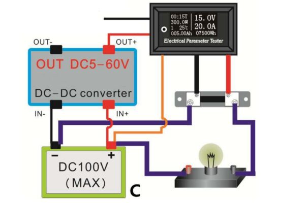 Riden 100V/50A Miernik panelowy parametrów elektrycznych OLED 7w1 - obrazek 6