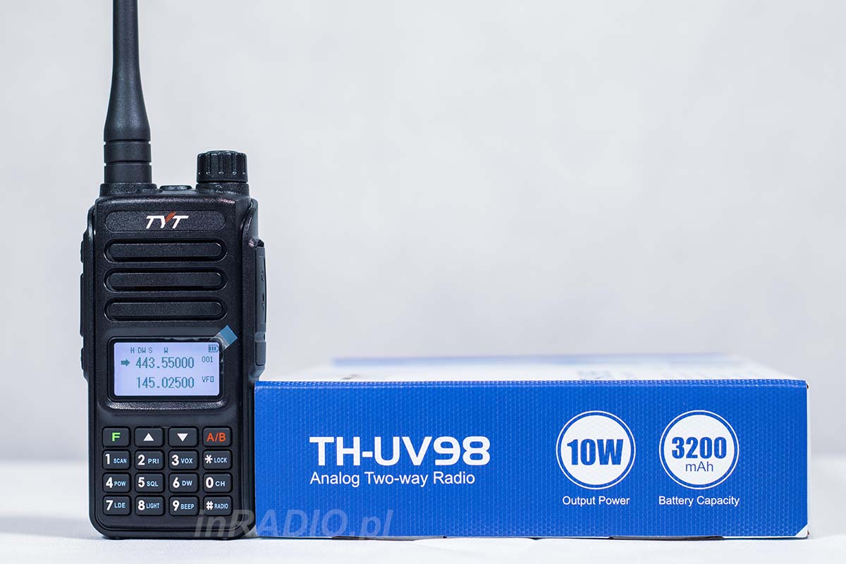 TYT TH-UV98 Ricetrasmettitore 10W Dual Band Con Batteria 3200mAh, 200 Canali E Cavo Di Programmazione